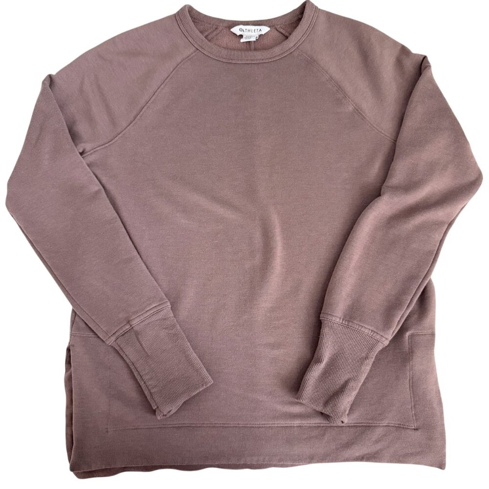 Athleta Coaster Luxe Recover Sweatshirt | Smoky Rose | Boxy Fit| Athleisure - Picture 9 of 11